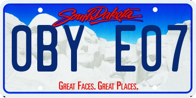 SD license plate 0BYE07
