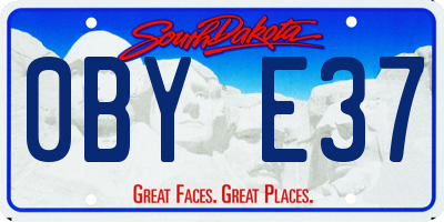 SD license plate 0BYE37