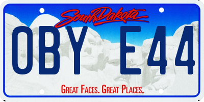 SD license plate 0BYE44