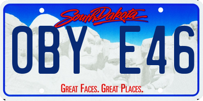 SD license plate 0BYE46