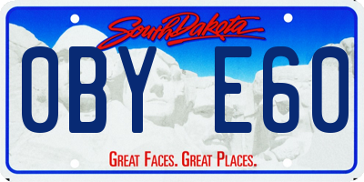 SD license plate 0BYE60