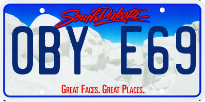 SD license plate 0BYE69