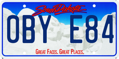 SD license plate 0BYE84