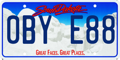 SD license plate 0BYE88