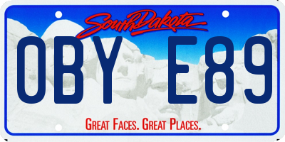 SD license plate 0BYE89