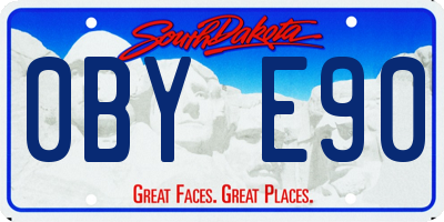 SD license plate 0BYE90