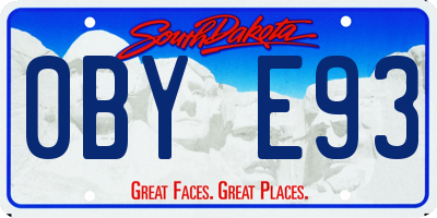 SD license plate 0BYE93