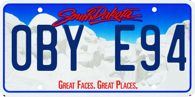 SD license plate 0BYE94