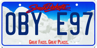 SD license plate 0BYE97
