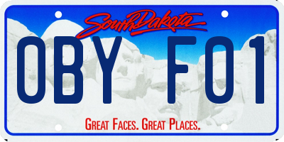 SD license plate 0BYF01