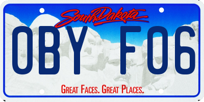 SD license plate 0BYF06
