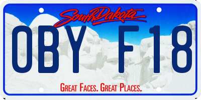 SD license plate 0BYF18
