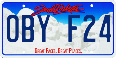 SD license plate 0BYF24