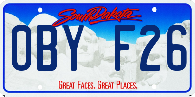 SD license plate 0BYF26