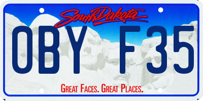 SD license plate 0BYF35