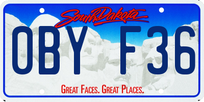SD license plate 0BYF36