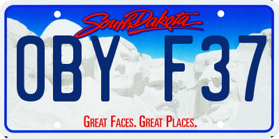 SD license plate 0BYF37
