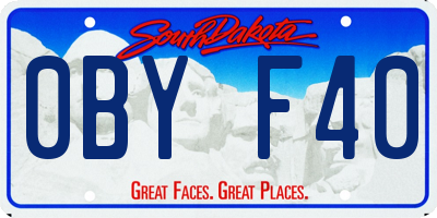 SD license plate 0BYF40