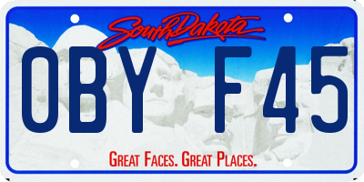 SD license plate 0BYF45