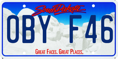 SD license plate 0BYF46