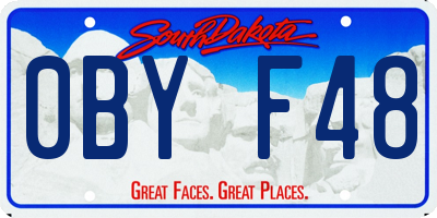 SD license plate 0BYF48
