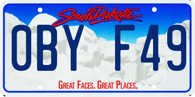 SD license plate 0BYF49