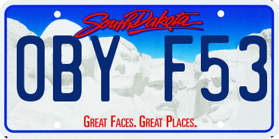 SD license plate 0BYF53