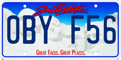 SD license plate 0BYF56