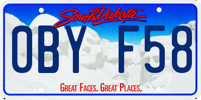 SD license plate 0BYF58
