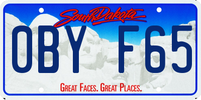 SD license plate 0BYF65