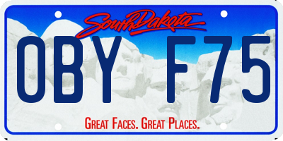 SD license plate 0BYF75