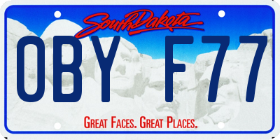 SD license plate 0BYF77