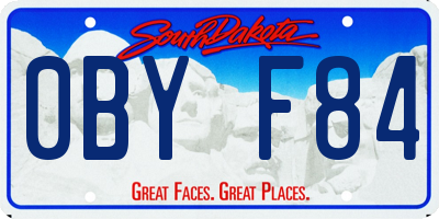 SD license plate 0BYF84