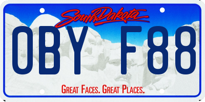 SD license plate 0BYF88