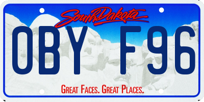 SD license plate 0BYF96