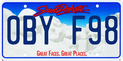 SD license plate 0BYF98