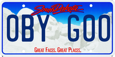 SD license plate 0BYG00