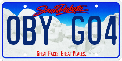 SD license plate 0BYG04
