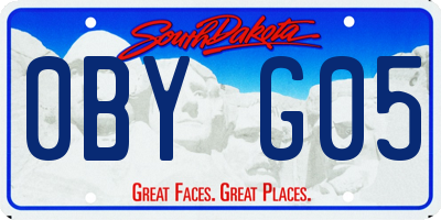 SD license plate 0BYG05