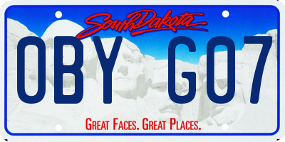 SD license plate 0BYG07