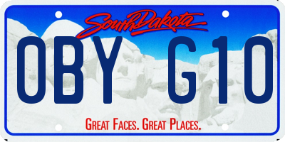 SD license plate 0BYG10