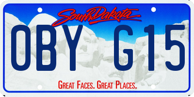SD license plate 0BYG15