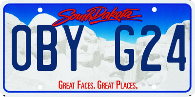 SD license plate 0BYG24