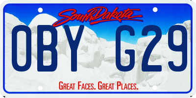 SD license plate 0BYG29