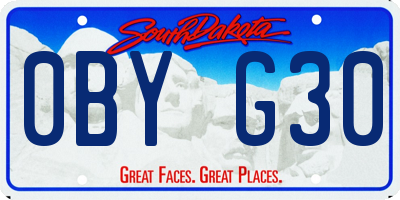 SD license plate 0BYG30