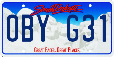 SD license plate 0BYG31
