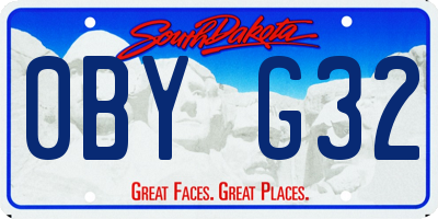 SD license plate 0BYG32