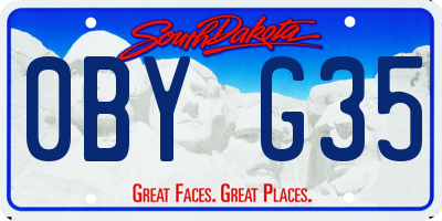SD license plate 0BYG35