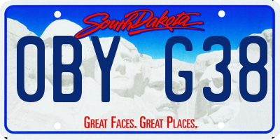 SD license plate 0BYG38