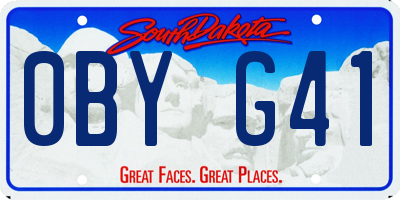 SD license plate 0BYG41